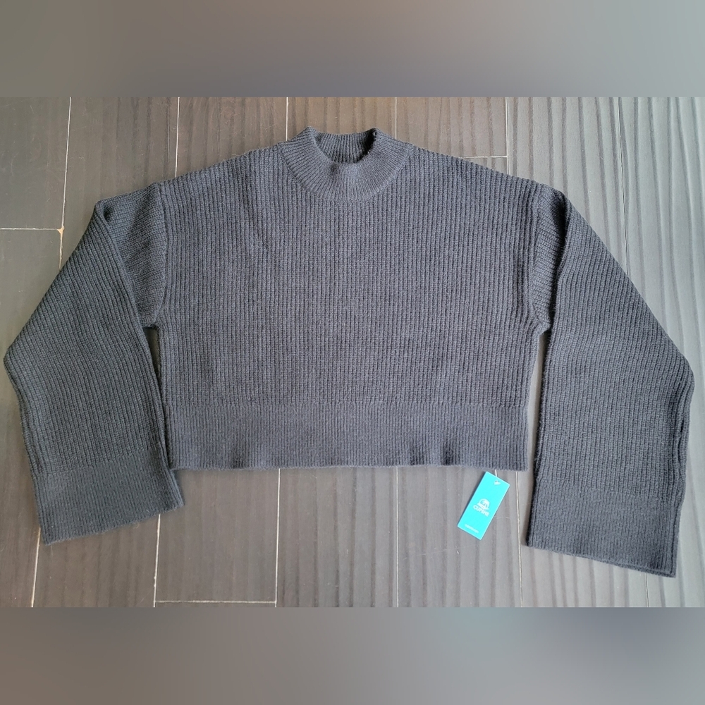 Cupshe Charcoal Ribbed Turtleneck Sweater